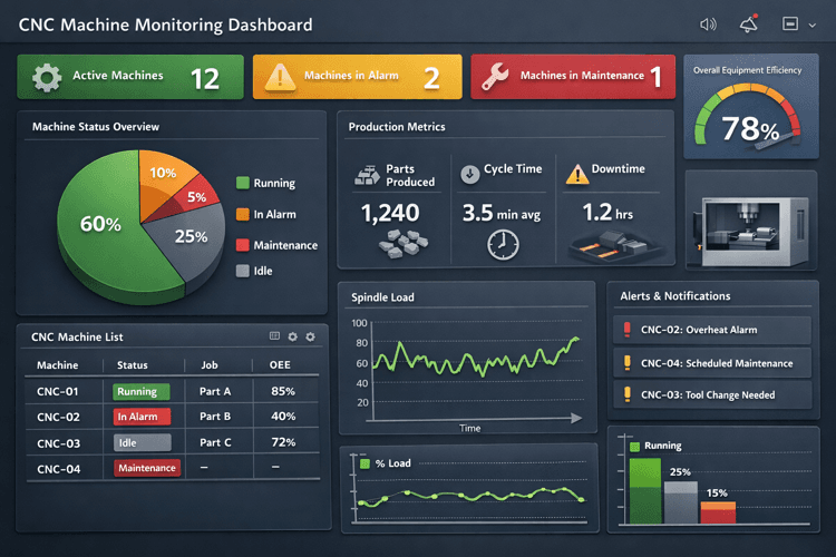 CNC Monitoring Dashboard